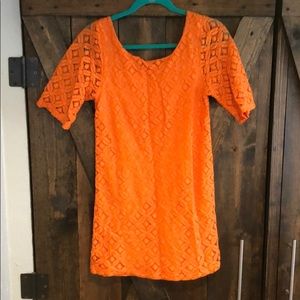 Orange Lace Dress